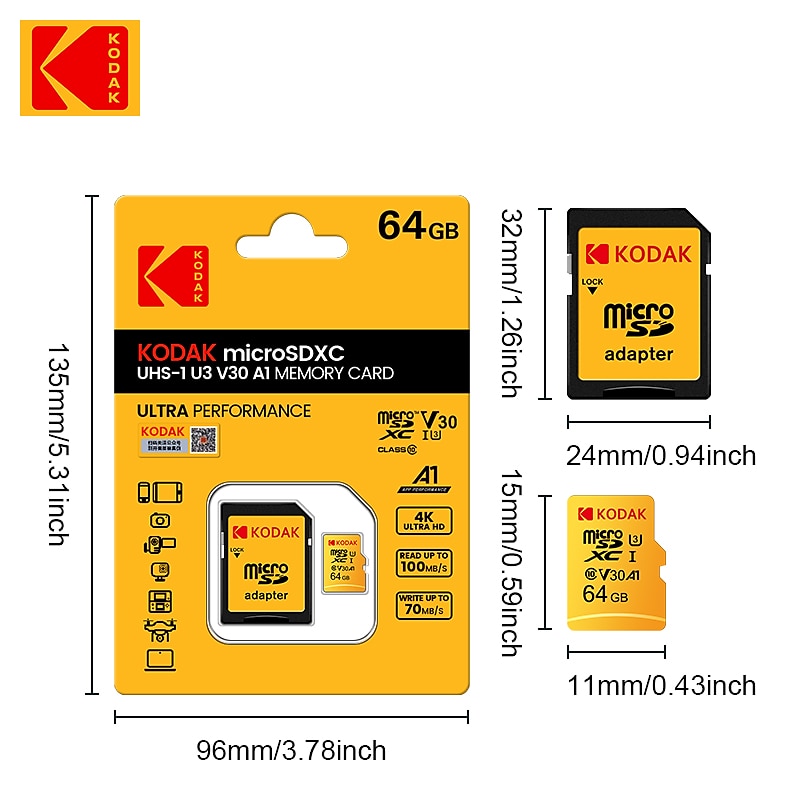 Microdrive 32Gt Micro SD / TF Muistikortti Luokka 10 80M/S Kamera 2025 - $14.99 –P3