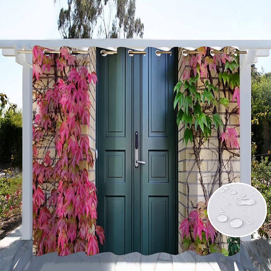 vanntette utendørs gardiner for innendørs bryllup uteplass tykke privat grommet gardiner for bryllup soverom, stue, veranda, pergola, cabana, 1 panel 2025 - $28.99 –P12