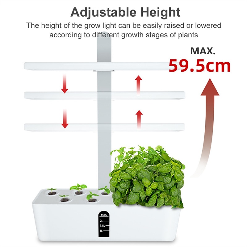 Garden Hydroponics Growing System Indoor Herb Garden Kit Automatic Timing LED Grow Lights Smart Water Pump for Home Flower Pots 2025 - $116.99 –P7