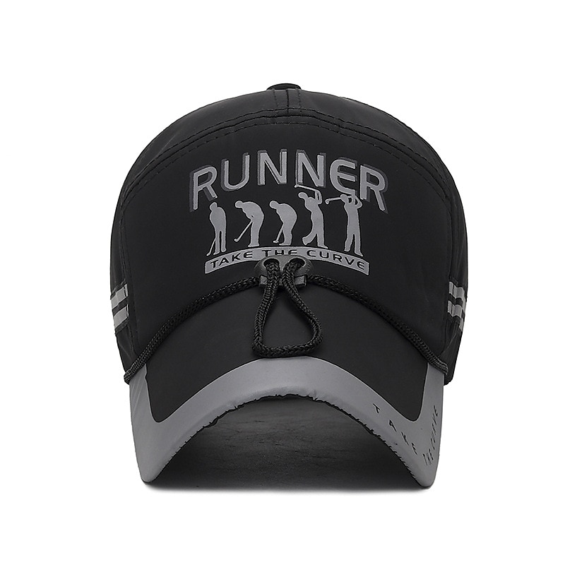 Herren Cap Basecap Kappe Schwarz Rote Polyester reflektierende Streifen Reise Strand Design Outdoor Urlaub Glatt Einstellbar Windundurchlässig 2025 - $11.49 –P7