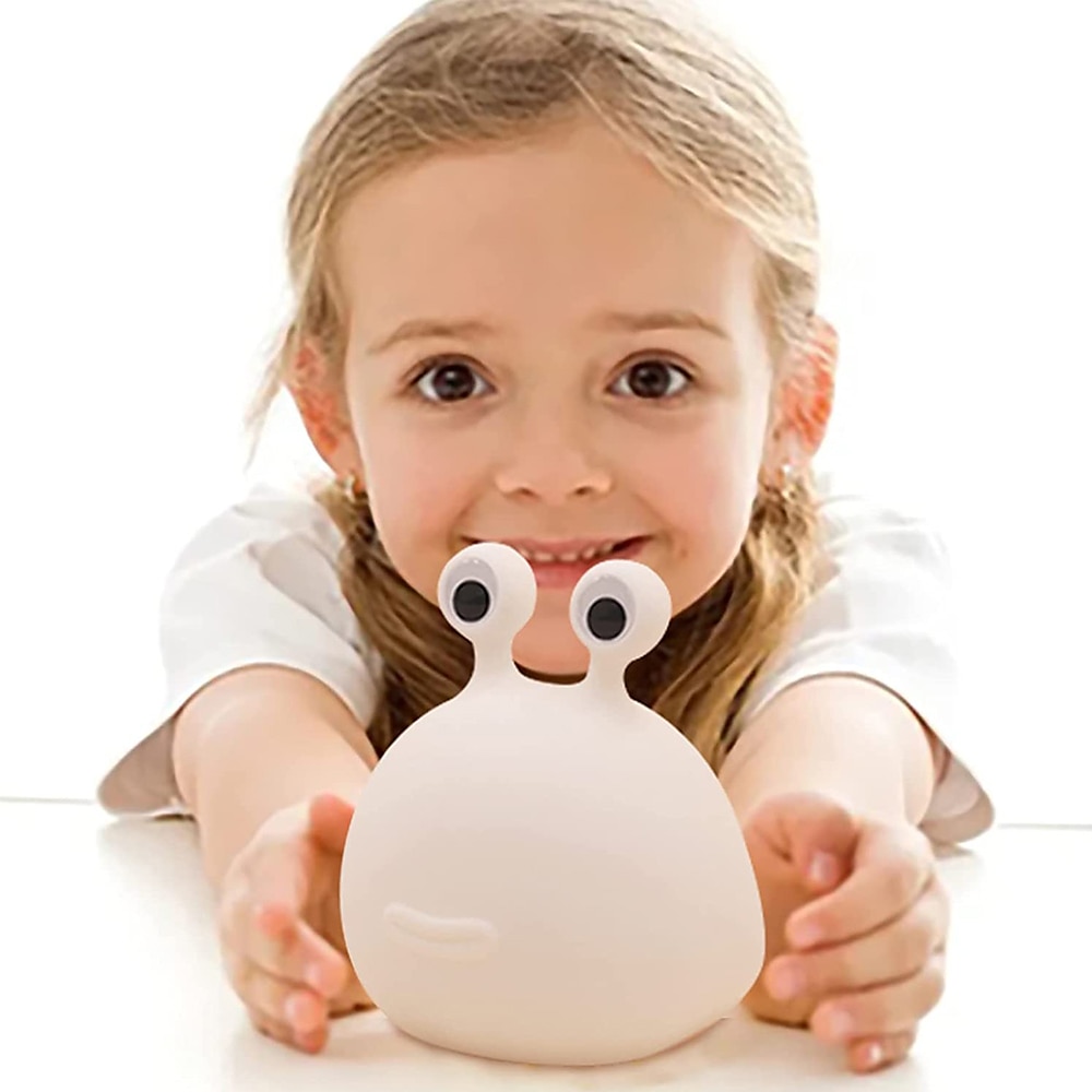luce notturna lumaca vivaio lampada squishy luce notturna in silicone per l'allattamento lampada da comodino animale carino per neonati bambini adolescenti luce notturna morbida con sensore tattile del 2025 a $29.99 –P1