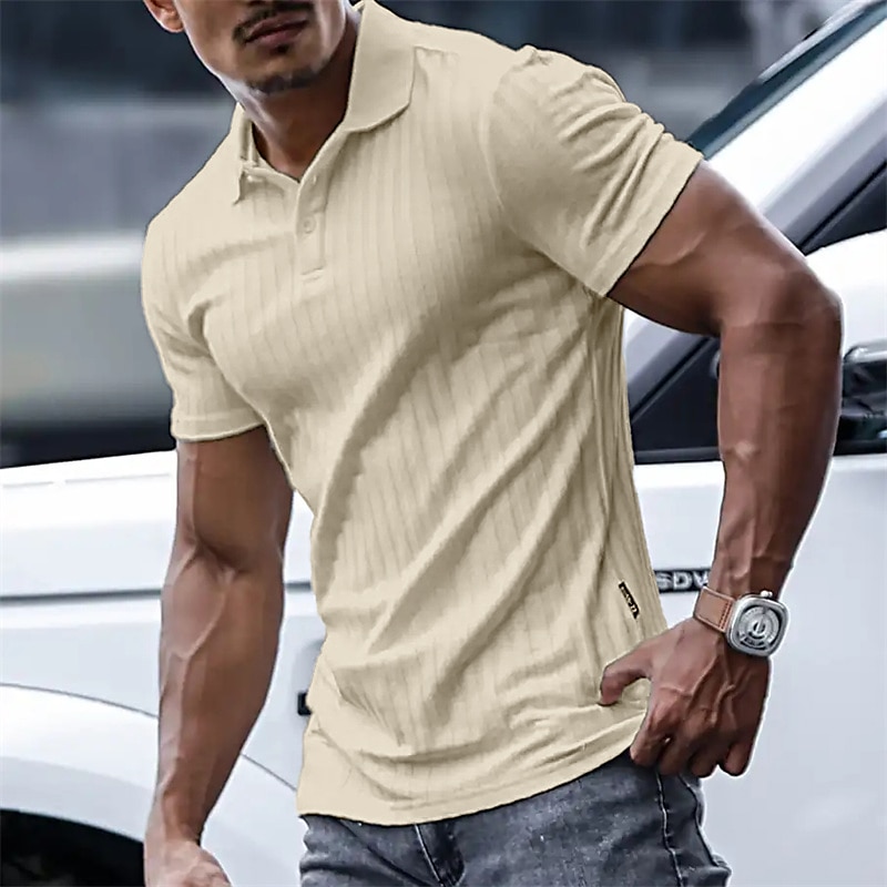 Herren Poloshirt Golfhemd Casual Festtage Kargen Kurzarm Modisch Basic Glatt Klassisch Sommer Regular Fit Marineblau Schwarz Weiß Gelb Grün Leicht Blau Poloshirt 2025 - $16.49 –P3