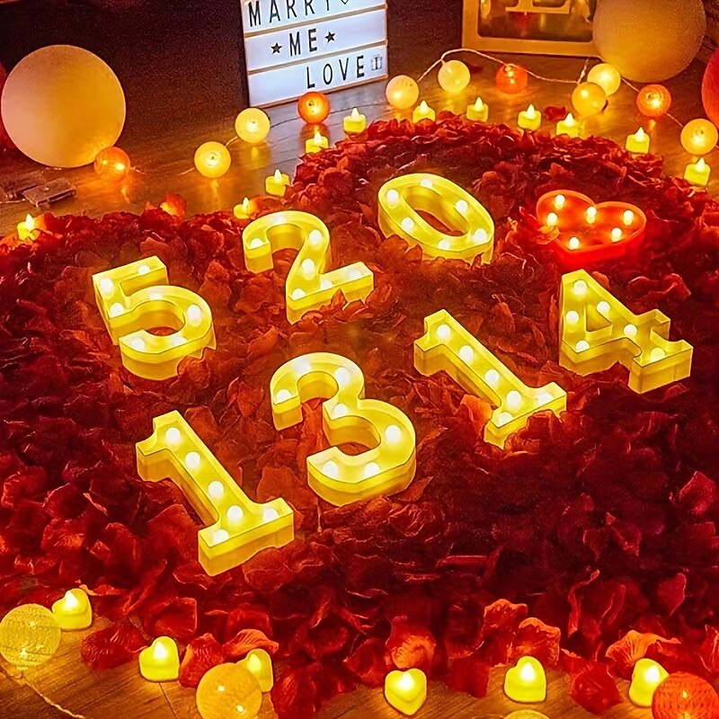 2025年 led レターライトアルファベットライトアップサインナイトライトホームパーティー誕生日結婚式バーの装飾  コレクション – $8.49 –P5