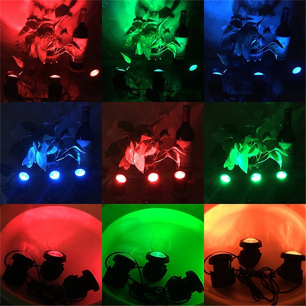 Lampe solaire à LED - Projecteur d'extérieur à changement de couleur RVB, lampe solaire étanche IP68 pour l'aménagement paysager du jardin de 2025 ? $28.99 –P2