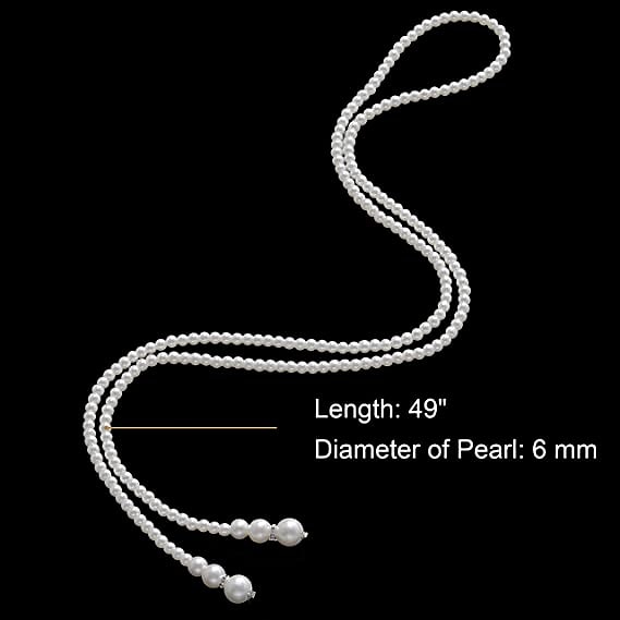 tekohelmikaulakoru pitkät helmikaulakorut 1920-luvun asusteet naisille mölyäville 20-luvun flapper vintage-bileet 2026 - $12.49 –P1