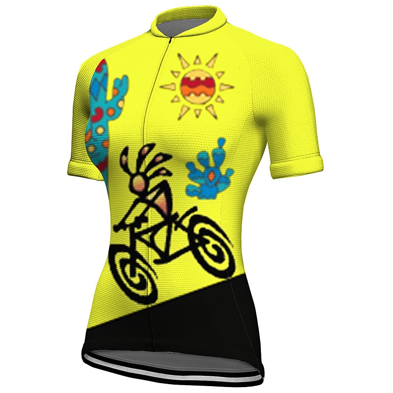 Dam Cykeltröja Kortärmad Cykel Tröja Överdelar med 3 bakfickor Bergscykling Vägcykling Andningsfunktion Snabb tork Fuktabsorberande Reflexremsa Violett Gul Rosa Grafisk sporter Kläder 2025 - $28.99 –P6
