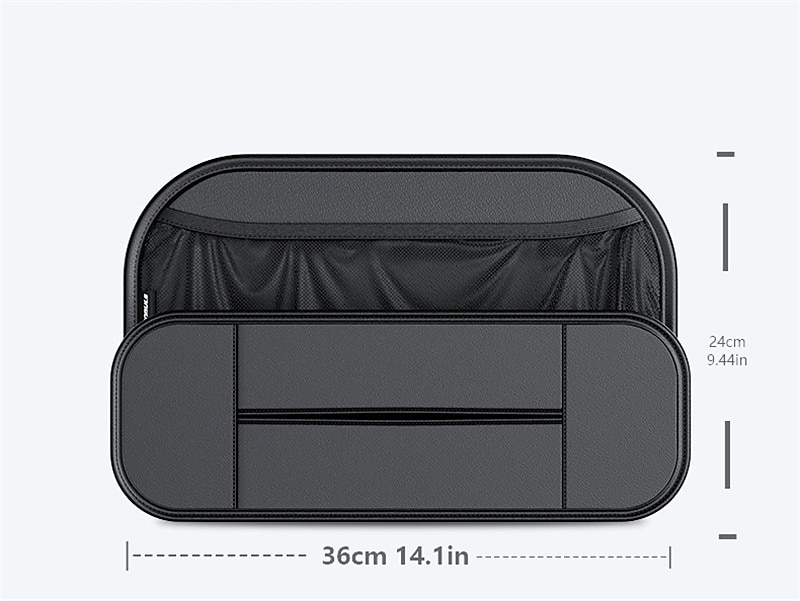 1pc Car Seat Back Leather Storage Box Multifunctional Hanging Storage Bag Tissue Box Cup Holder Car Seat Back Organizer Car Decoration Supplies 2025 - $27.99 –P8