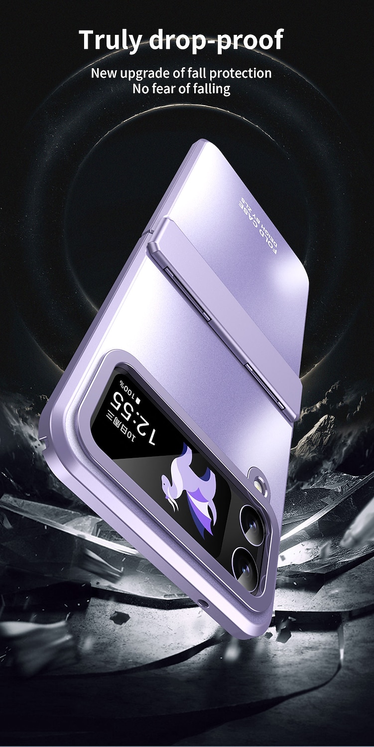 2025年 電話 ケース 用途 サムスンのギャラクシー Zフリップ6 Z Flip 5 Z Flip 4 Z Flip 3 フルボディーケース 耐衝撃 ソリッド アルミニウム合金 コレクション – $24.99 –P4