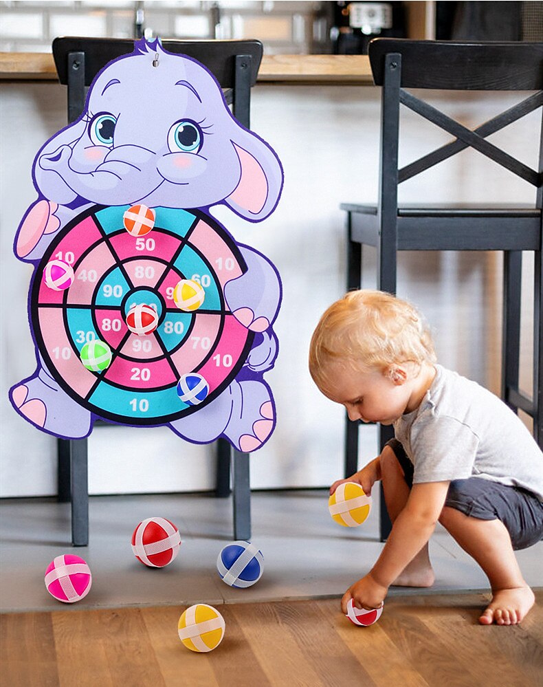 kinderen cartoon dier dartbord kleverige bal konijn familie interactief educatief speelgoed festival cadeau voor kerstcadeaus 2025 - $16.49 –P4