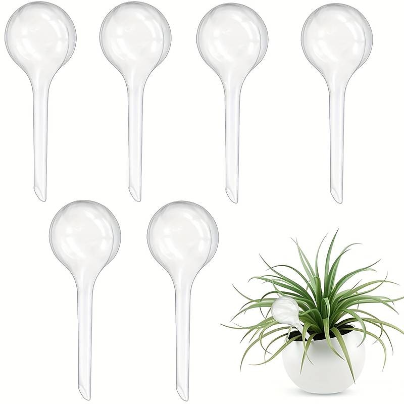 6pcs Plant Watering Globes Self Watering Bulbs PVC Automatic Watering Balls Plant Watering System Clear Plant Waterer For Indoor And Outdoor 5.1inch.zip 2025 - $10.99 –P2