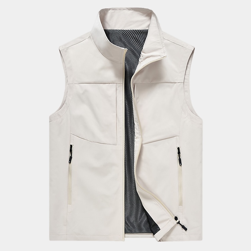 Herr Fiskeväst Vandringsväst Ärmlös Ytterkläder Överdelar Utomhus Andningsfunktion Snabb tork Multi Pocket Lättvikt Ficka Spänne Chinlon Svart Kräm Armégrön Arbete Fiske Klättring 2025 - $39.99 –P6