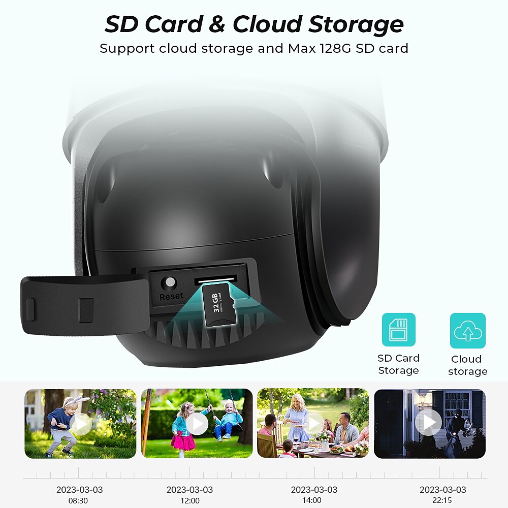 Webcam 8MP Bulb WIFI Wired Motion Detection Waterproof Outdoor Garden Support 2025 - $77.99 –P6