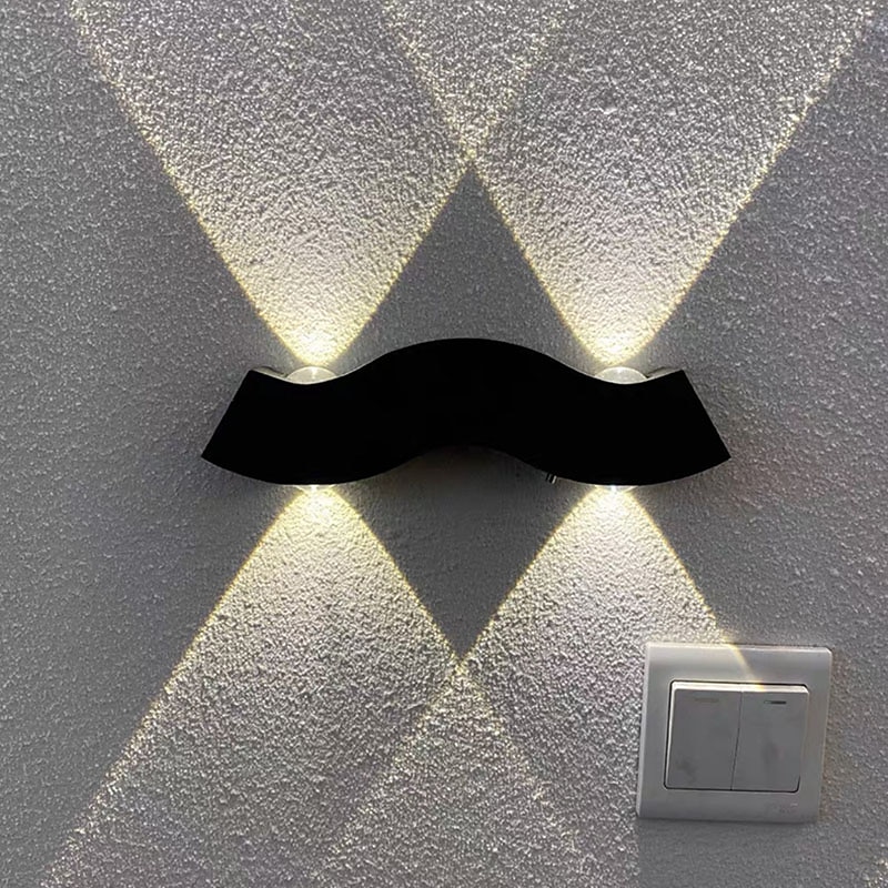 kültéri led fali lámpa vízálló 10w felfelé és lefelé világítás beltéri dupla fejű íves fali lámpa modern hálószoba meleg fehér fény 2026 - $49.99 –P13