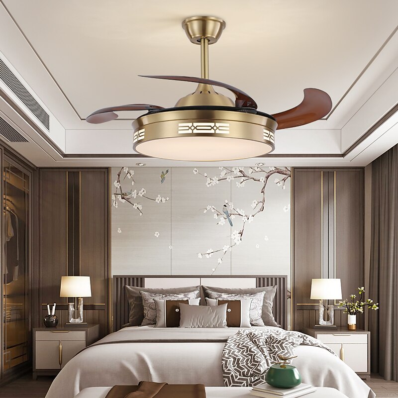 Deckenventilator mit Lichtkreis-Design-App& Kristall-Fernbedienung, 50 cm, dimmbar, 6 Windgeschwindigkeiten, moderner Deckenventilator für Schlafzimmer, Wohnzimmer, kleines Zimmer, 110–240 V 2025 - $518.29 –P4