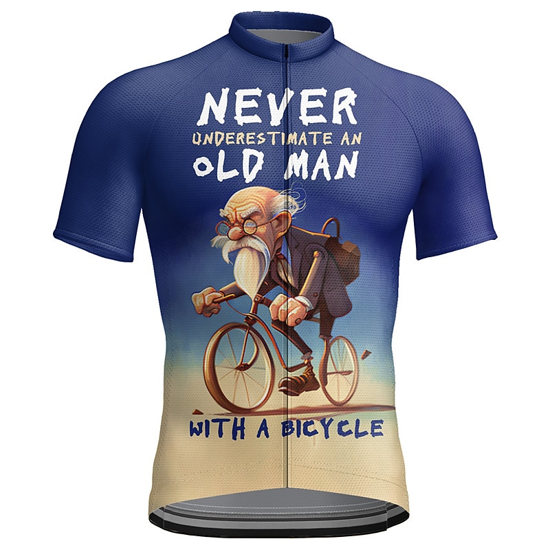 Men's Cycling Jersey Short Sleeve Bike Jersey Top with 3 Rear Pockets Mountain Bike MTB Road Bike Cycling Breathable Quick Dry Moisture Wicking Reflective Strips Red Royal Blue Blue Graphic Polyester 2025 - $28.99 –P9