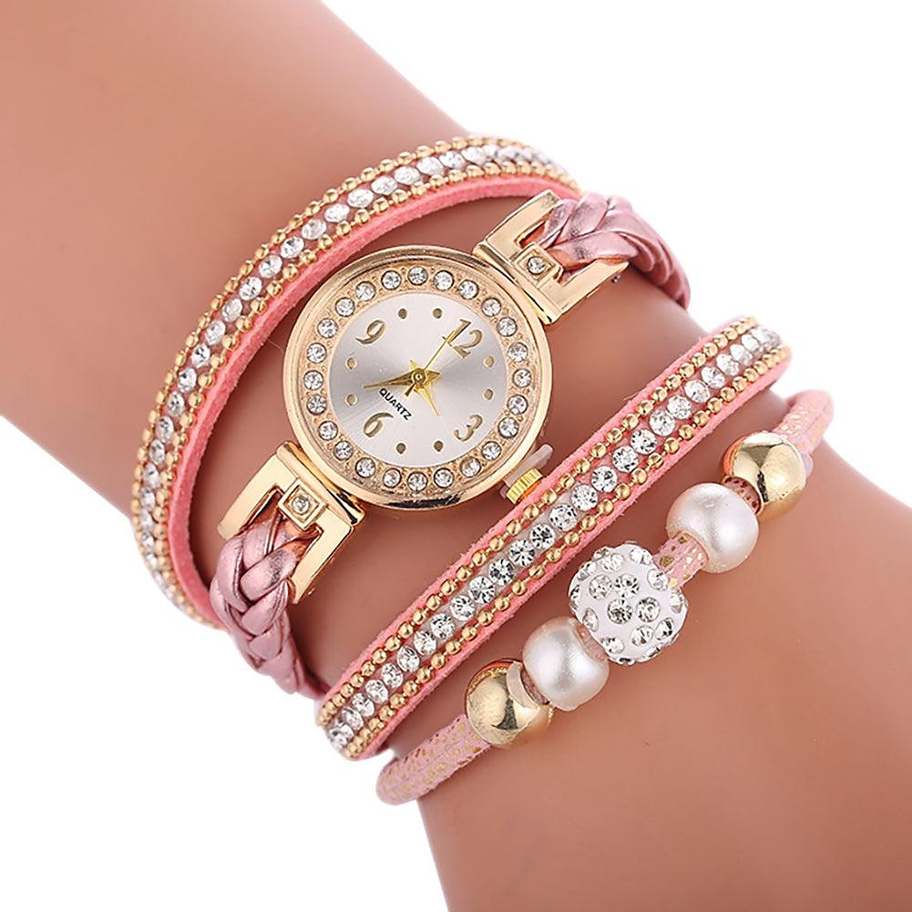 Reloj para Mujer Rhinestone Women Wrap Bracelet Relogio - CBS