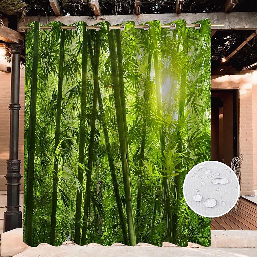 Wodoodporne zasłony zewnętrzne do wewnętrznego patio weselnego grube zasłony przelotowe do sypialni weselnej, salonu, werandy, pergoli, kabiny, 1 panel 2025 - $31.99 –P6