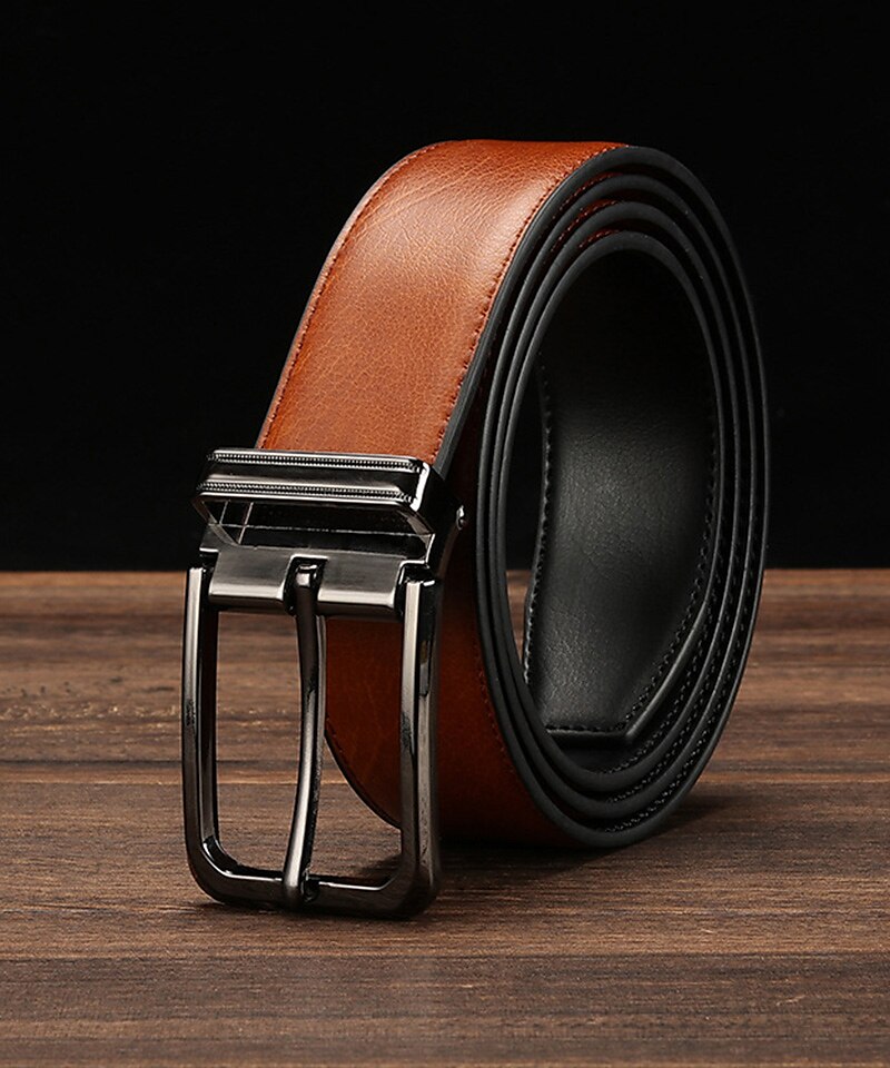 בגדי ריקוד גברים Dress Belt חגורת עור חגורת ראצ'ט חגורה מזדמנת שחור 1 # שחור 2 # עור פרה מסוגנן יום יומי ג'ֶנטֶלמֶן אחיד לבוש יומיומי ליציאה סוף שבוע 2025 - $17.99 –P4