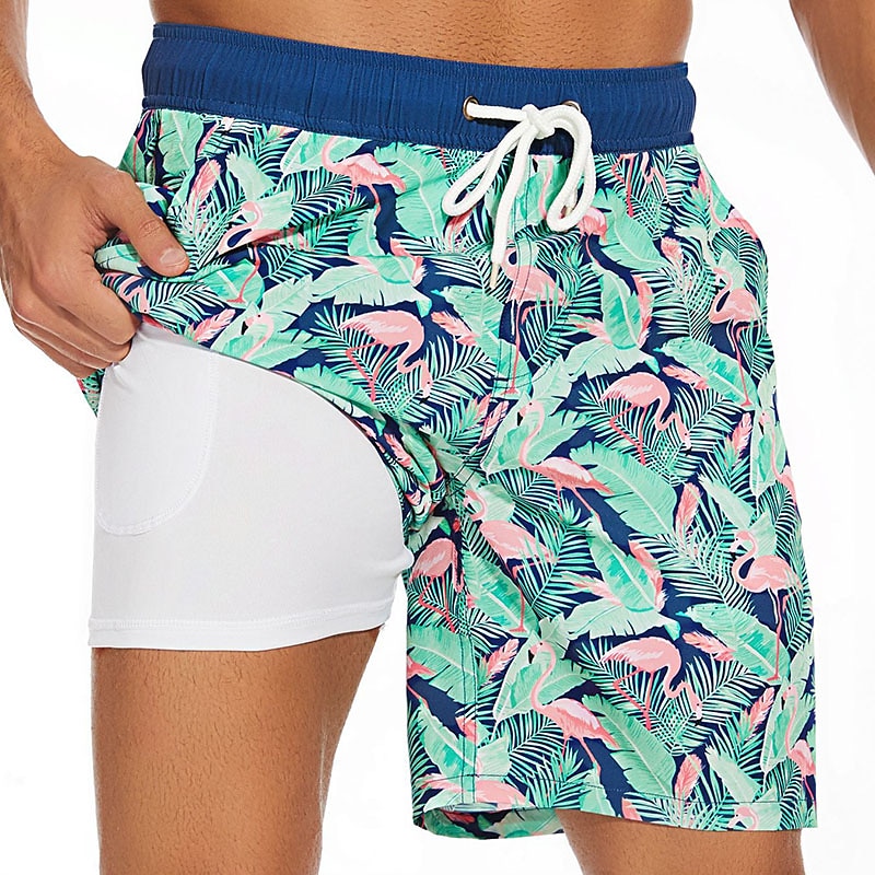 Homme Maillots de Bain short de bain Short de bain Plein Confort Respirable Extérieur du quotidien Sortie Mode Décontractées Azur Noir de 2025 ? $20.99 –P9