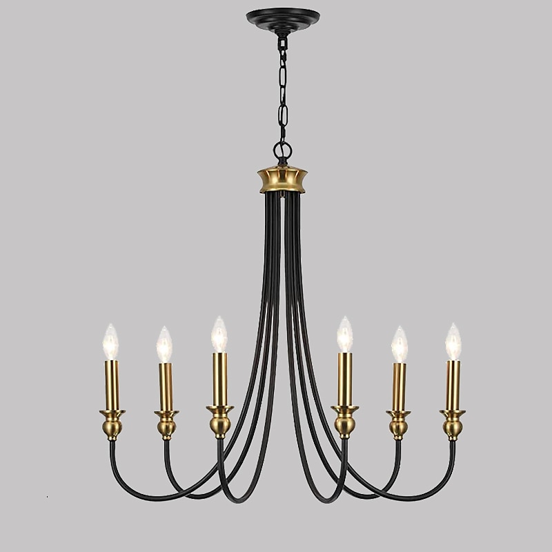 lampadario in stile candela a 6 luci 26 "lampada a sospensione classica classica semplice, plafoniera a isola da cucina per ingresso, corridoio, foyer della sala da pranzo del 2025 a $292.29 –P7