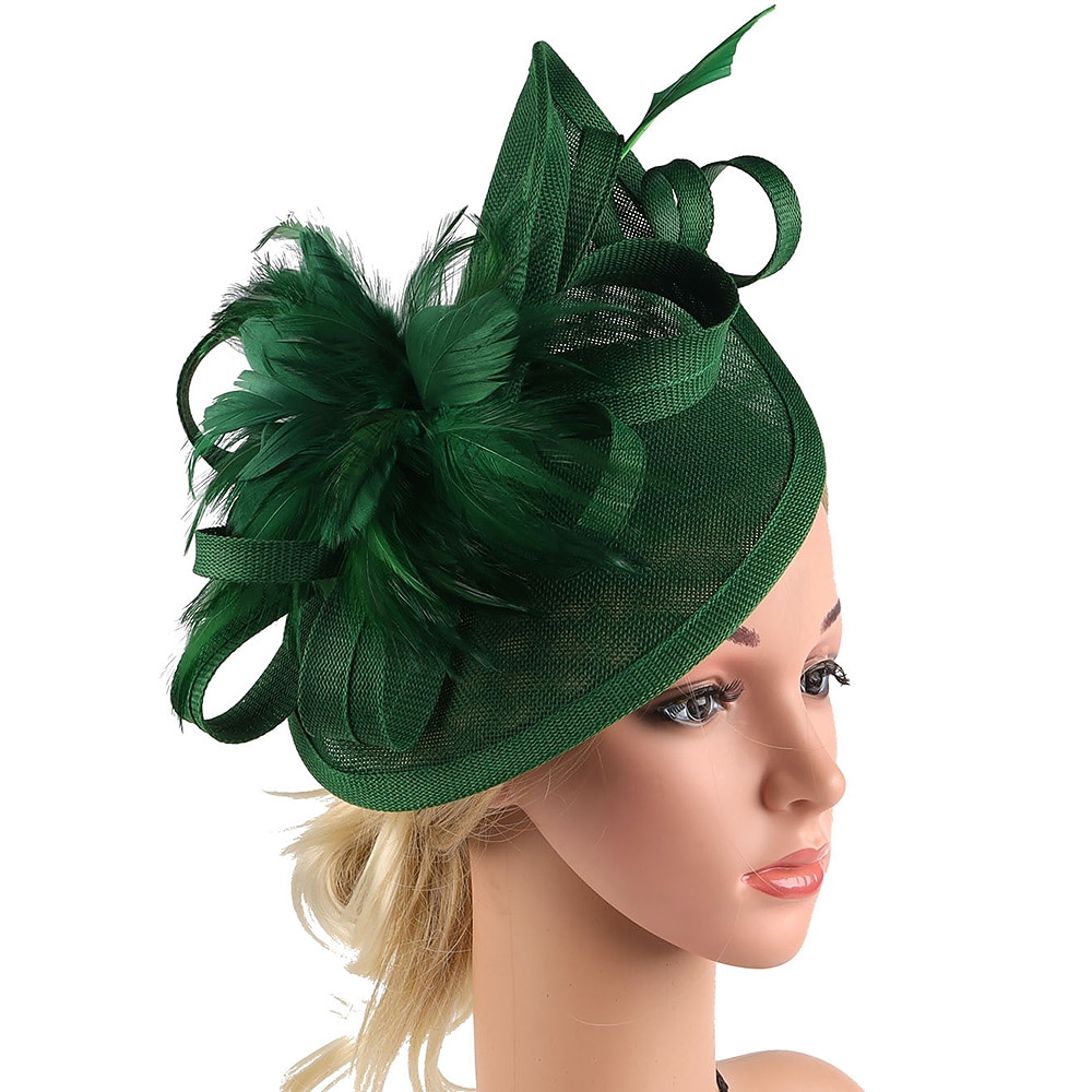 Elegant Huvudbonad Fascinatorhatt Fascinator Gentledam Maskeradkläder Dam Derby Bröllopsfest Ascot Vuxna Hatt Vår & sommar 2026 - $41.99 –P5