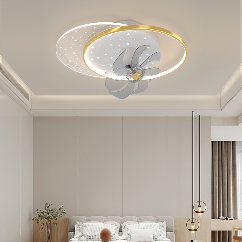 plafondventilator met licht app& afstandsbediening 50cm 3-lichts dimbaar 6 windsnelheden moderne plafondventilator voor slaapkamer, woonkamer, kleine kamer 110-240v 2025 - $259.09 –P7