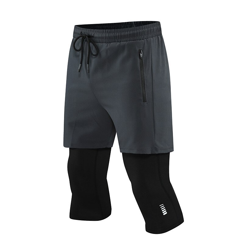 Homme Pantalon de compression Collant Short Cordon 2 en 1 Sous Vêtement Athlétique Athleisure Spandex Respirable Séchage rapide Evacuation de l'humidité Aptitude Exercice Physique Fonctionnement de 2025 ? $22.39 –P8