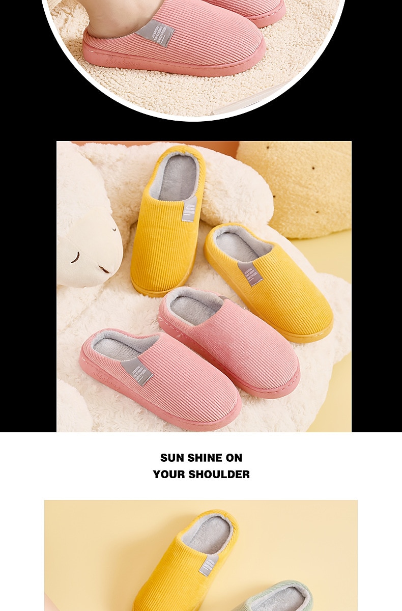 dámské tlusté spodní domácí pantofle domácí plyšové pantofle protiskluzové termo pantofle back to school student 2025 - $22.99 –P12
