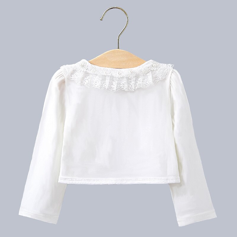 Kids Girls' Blazer Solid Color Fashion Lace Outdoor Cotton Coat Outerwear 2-12 Years Summer Black White Beige 2025 - $13.49 –P7