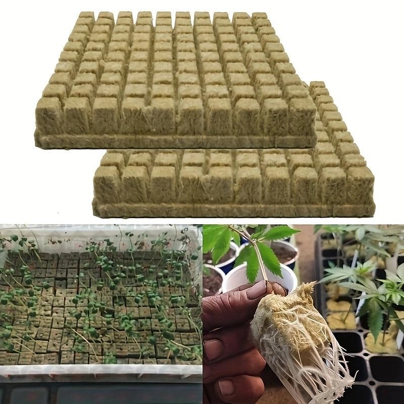 100 unids/bolsa mini compresa base prácticos cubos de lana de roca bloques de medios multifunción jardín cultivo hidropónico cultivo sin suelo 25x25x25mm 2025 - $13.99 –P4