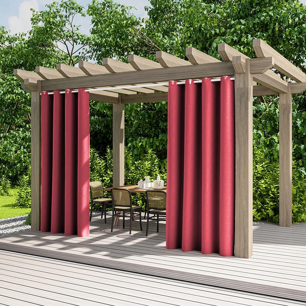 2 paneler utomhusgardiner vattentäta för inomhusbröllop uteplats tjock avskildhet grommet gardiner för bröllop sovrum, vardagsrum, veranda, pergola, cabana 2025 - $45.99 –P11