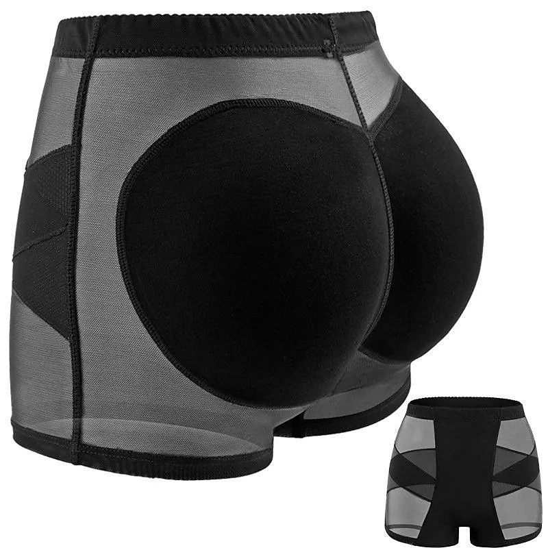 pantaloncini da donna scrunch butt shapewear maglia semplice corti neri abiti da casa del 2025 a $11.49 –P6