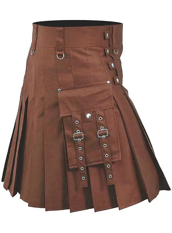 Scottish Utility Kilts for Men Linen Pleated Kilt Retro Vintage Medieval Punk Gothic Steampunk 2023 - £ 25 –P4