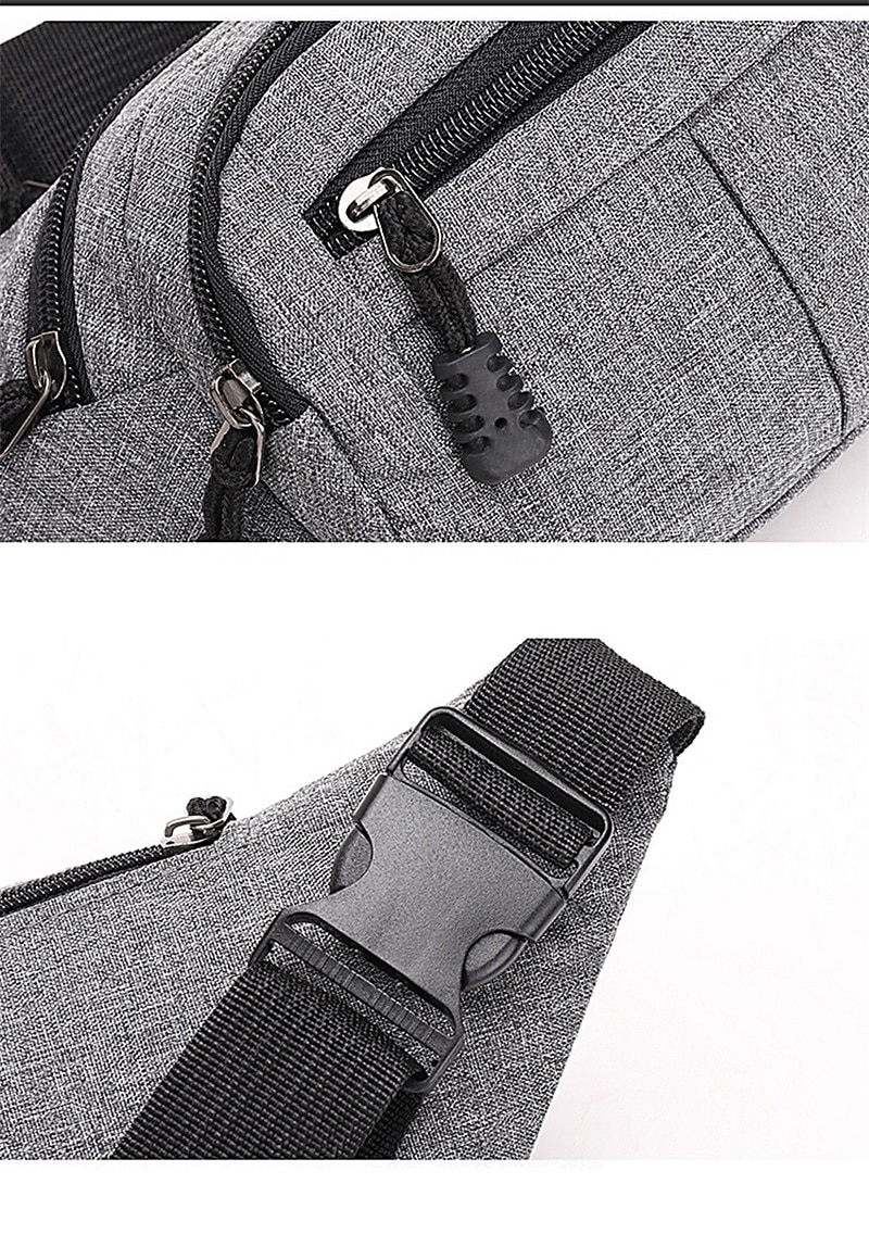 Unisex Multi-Pocket Canvas Crossbody Waist Bag, Adjustable Belt Fanny Pack for Travel, Outdoor, and Daily Use 2026 - $9.99 –P13