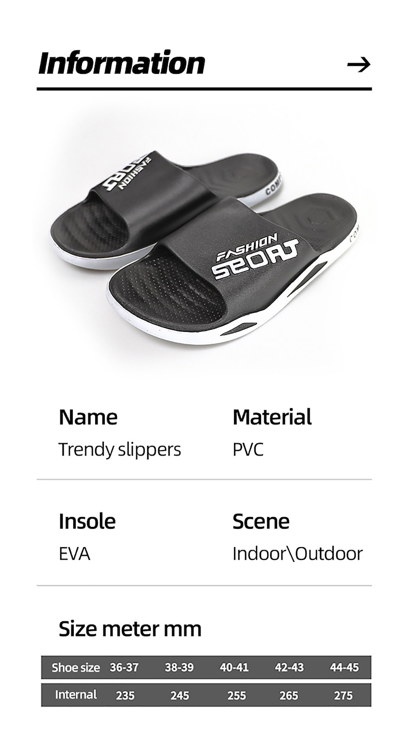 Men's Sporty Slide Sandals | Lightweight Slip-On Comfort Slippers for Casual Wear, Poolside, or Beach – Breathable Open-Toe Design with Fashion Letter Print 2025 - $24.99 –P6