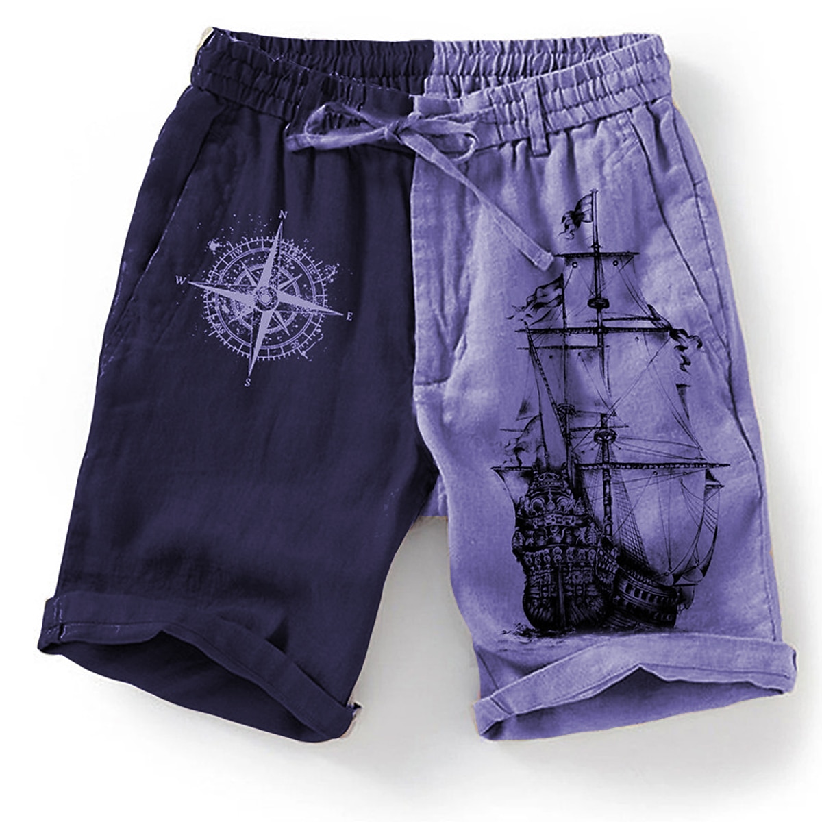 Men's Graphic Color Block Boat Shorts Summer Shorts Beach Shorts Mid Waist Streetwear Hawaiian Designer Casual Daily Holiday Elastic Waist 3D Print Drawstring Designer Clothing Apparel 2025 - $19.99 –P5