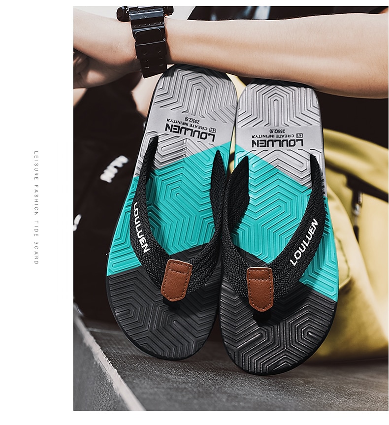 stilige flip-flops for menn med teksturert såle – komfortable strandsandaler for sommerbruk 2025 - $14.99 –P1