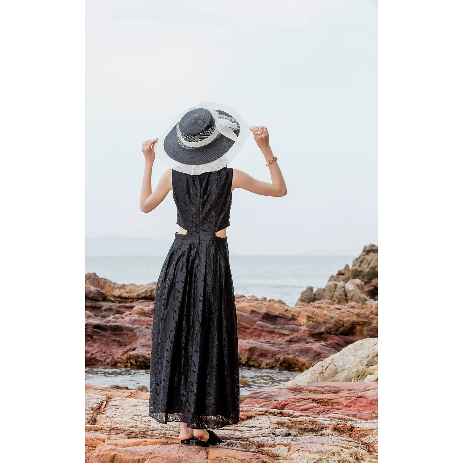 hüte netz faser strohhut sonnenhut sinamay hut hochzeit lässig elegant hochzeit mit bowknot spitze kopfbedeckung kopfbedeckung outdoor 2025 - $71.99 –P19