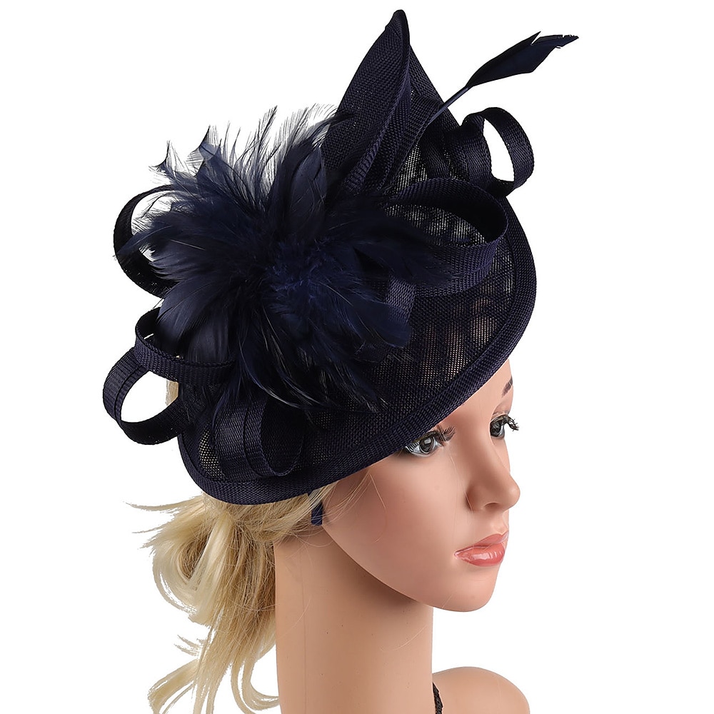 Elegant Huvudbonad Fascinatorhatt Fascinator Gentledam Maskeradkläder Dam Derby Bröllopsfest Ascot Vuxna Hatt Vår & sommar 2026 - $41.99 –P6