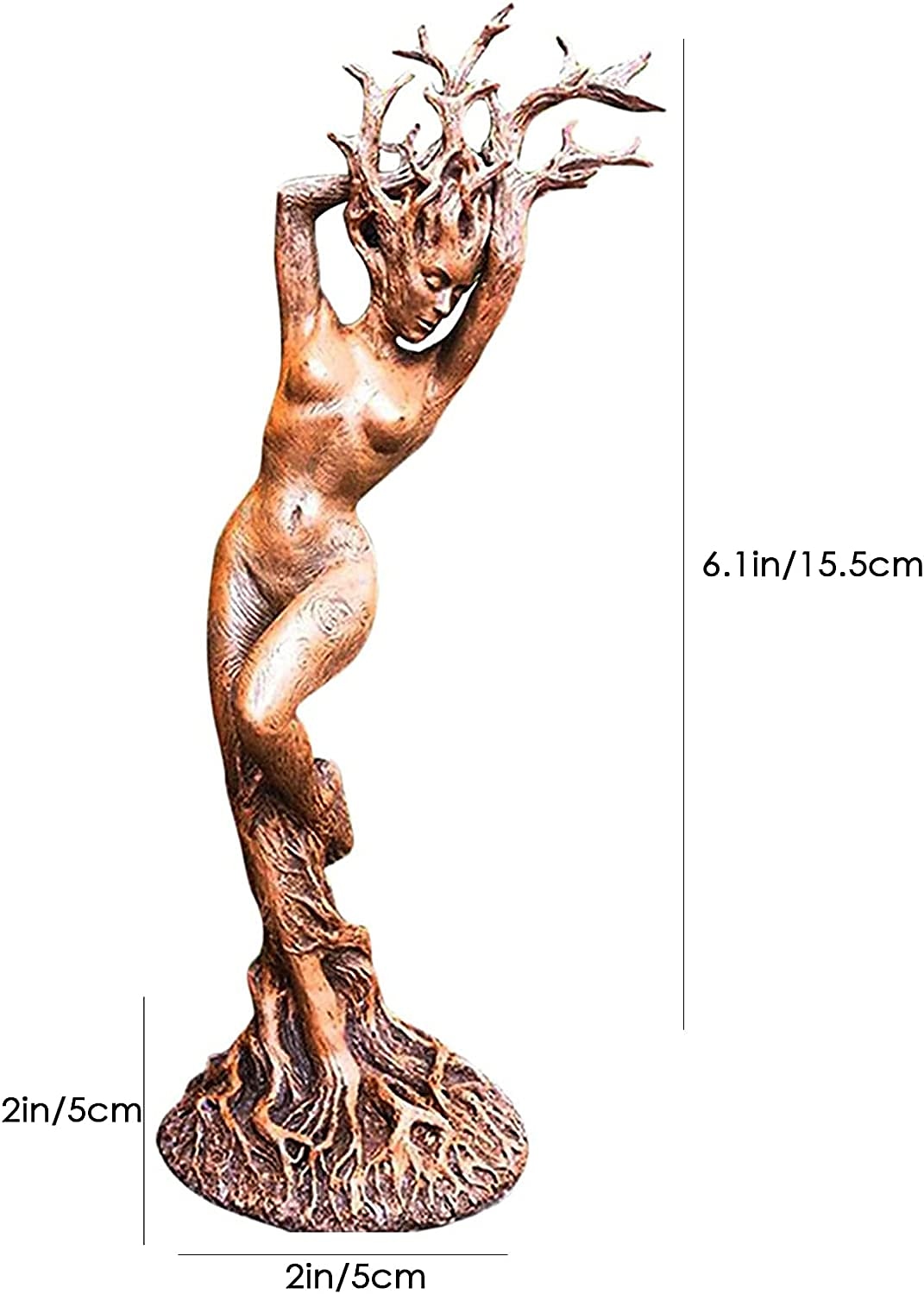 Resin Dryade Statue Figures, Dryade Ornament, Goddess Statue, God or Goddess of the Tree Statue, Craft Statue Model Sculptures Home Decor Sculpture Gift, Garden Craft Garden Park Decoration 2025 - $10.49 –P3