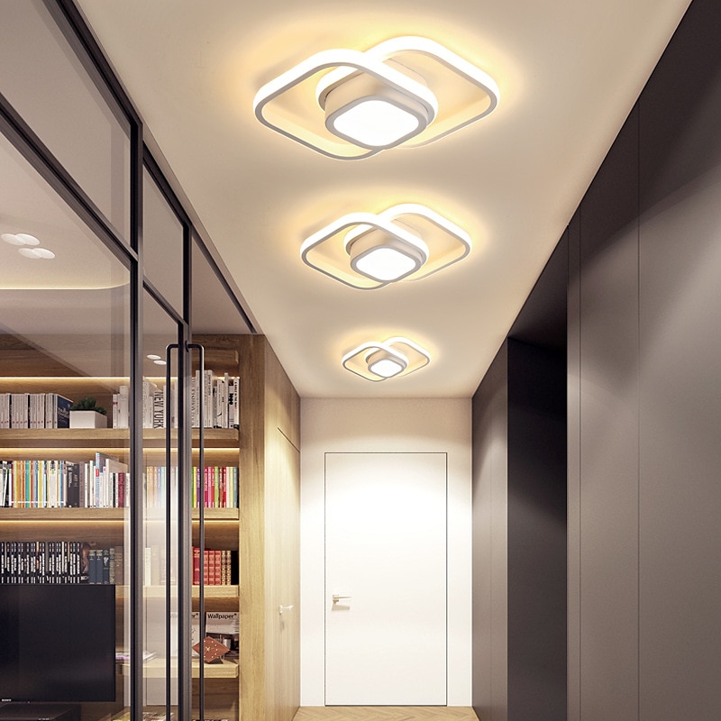 مصباح سقف LED ، 1-Light 32 سم ، أشكال هندسية ، أضواء جبلية ، هلام السيليكا ، مصباح سقف من الألومنيوم للممر ، شريط الشرفة ، مصابيح الشرفة العلوية الإبداعية ، أبيض دافئ / أبيض 110-240 فولت 2025 - $100.99 –P4