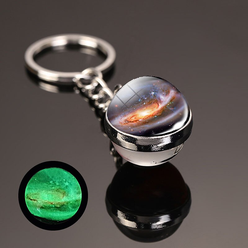 lune porte-clés système solaire planète porte-clés galaxie nébuleuse espace porte-clés terre soleil mars jupiter saturne image double face boule de verre porte-clés de 2025 ? $7.99 –P15