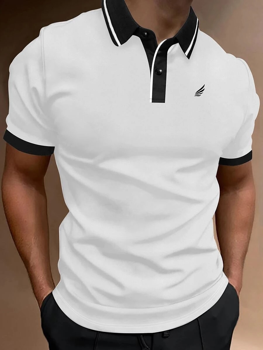 Herren Polos mit Knöpfen Poloshirt Casual Festtage Kargen Kurzarm Modisch Basic Glatt Klassisch Sommer Regular Fit Feuer rot Schwarz Weiß Gelb Rosa Dunkelmarine Polos mit Knöpfen 2025 - $17.99 –P8