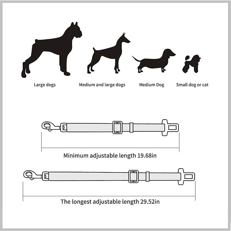 Retractable Dog Safety Belt Pet Car Safety Belt Dog Car Safety Buckle 2026 - $16.99 –P10