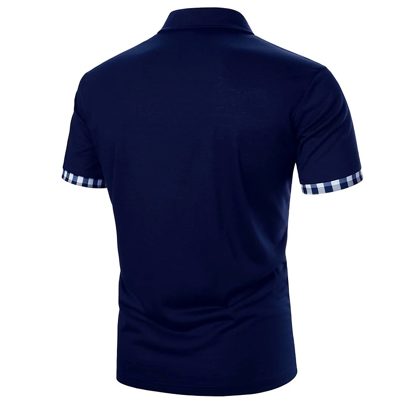 Herren Poloshirt Golfhemd Casual Festtage Kargen Kurzarm Modisch Basic Glatt Klassisch Sommer Regular Fit Schwarz Weiß Dunkelmarine Poloshirt 2025 - $18.99 –P10