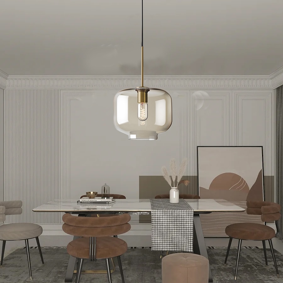 20 cm Single Design Pendant Light Glass Glass Electroplated Vintage Nordic Style 110-120V 220-240V 2025 - $147.99 –P19