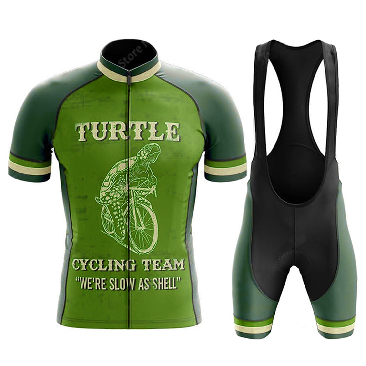 Per uomo Maglia da ciclismo con pantaloncini con bretelle Manica Corta Mountain Bike MTB Ciclismo su strada Estate Verde Verde Lettere & Numeri Bicicletta Cuscinetto 3D Asciugatura Rapida Tasca del 2026 a $49.99 –P15