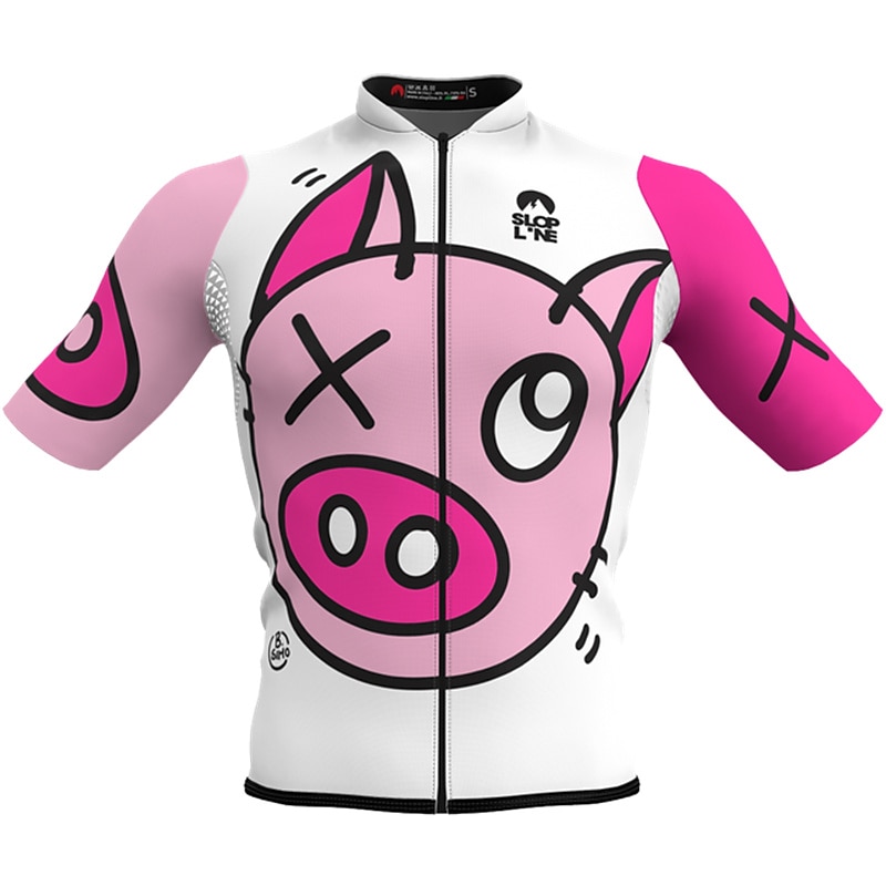 Voor heren Wielrenshirt Korte mouw Fietsen Shirt Kleding Bovenlichaam met 3 achterzakken Fietsen Ademend Sneldrogend Achterzak Zilver Donker Grijs Paars Grafisch Sport Kleding 2025 - $28.99 –P4