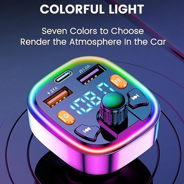 Car Bluetooth 5.0 FM Transmitter Wireless Audio Receiver Car MP3 Player 18W PD Fast Charger(1pc) 2025 - $19.99 –P8