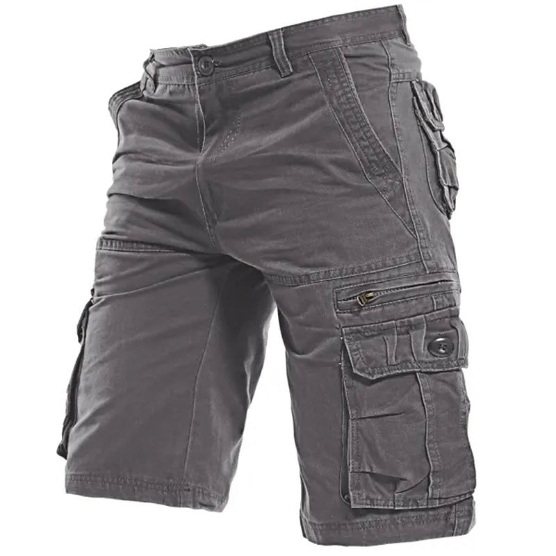 Voor heren Cargoshorts Wandelshorts Zak met rits Flap zak Effen Comfort Ademend Buiten Dagelijks Uitgaan Modieus Casual Zwart Leger Groen 2025 - $36.99 –P7